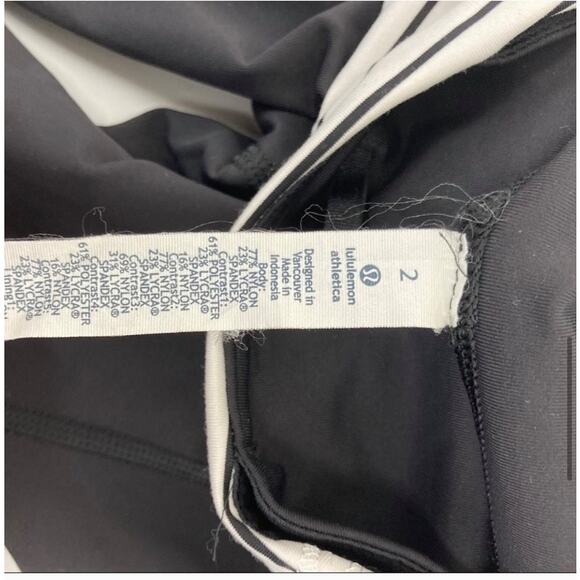 Lululemon Black Rebel Runner Soul Cycle Cropped Leggings Sz 2 - Picture 2 of 6